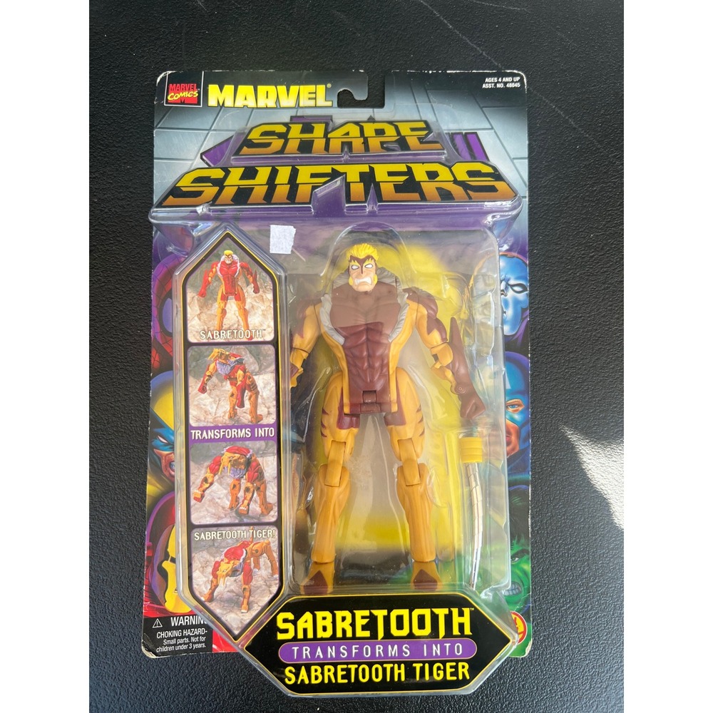 Marvel Shape Shifters Sabretooth Action Figure Toy Biz 1999 Vintage X-Men New